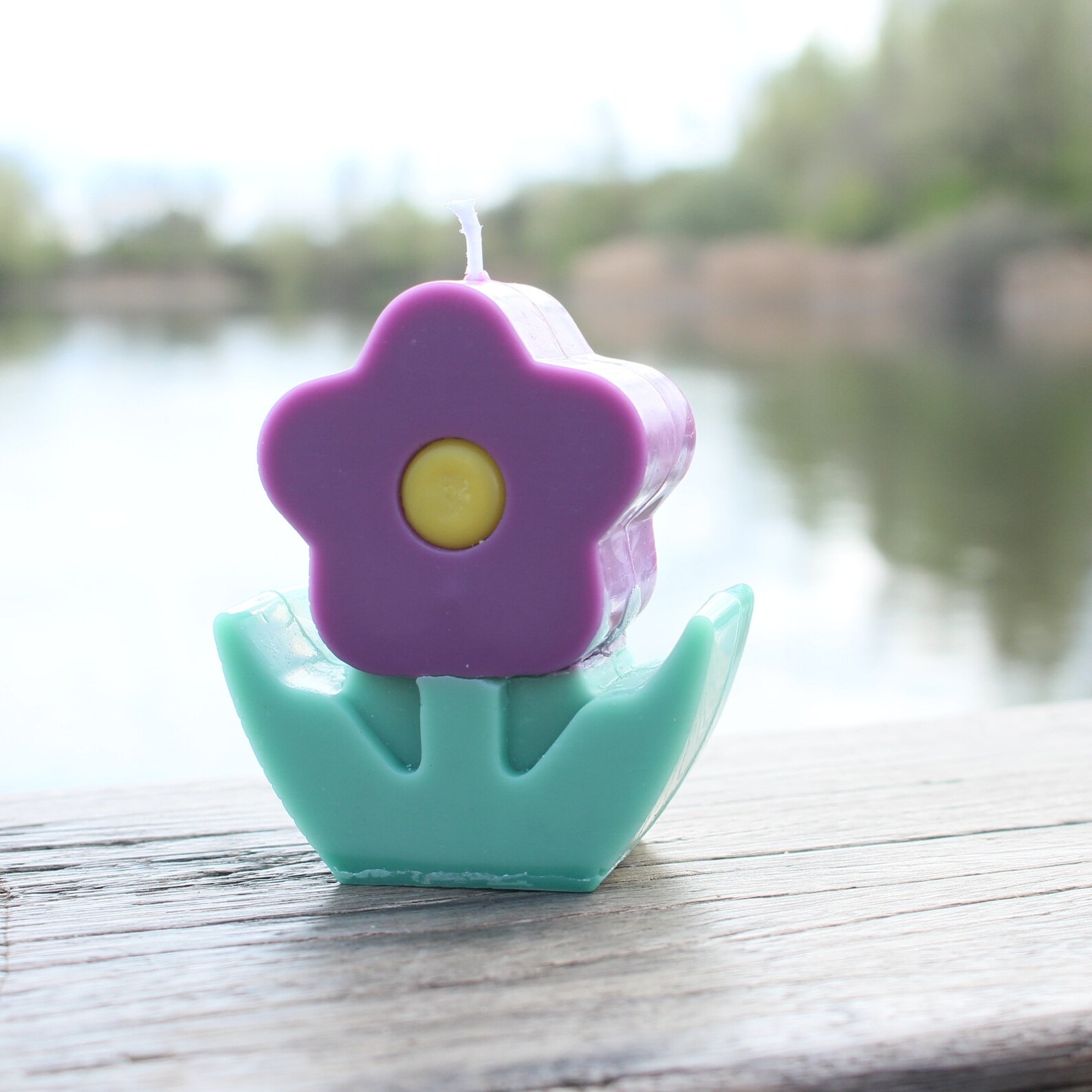 Flower Pillar Candle Flower Shape Candle Daisy Flower Etsy UK