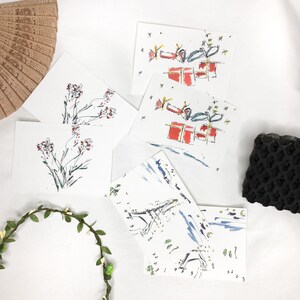 SET - flowers, gift, Eiffel Tower (3 motifs x2)