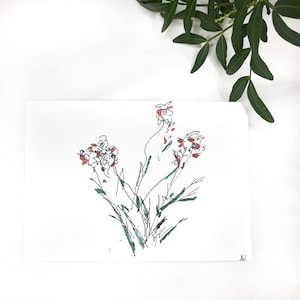 Postkarte - Motiv Blumen