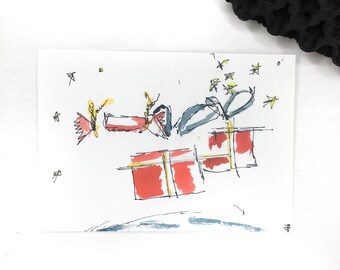 Postcard - gift motif