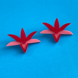 Lily Flower Earrings | Acrylic Earrings, Statement Earrings, Modern Earrings