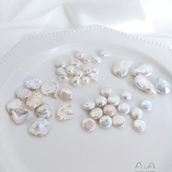 Baroque Pearls, Freshwater Pearls, White Baroque Pearls, Four styles