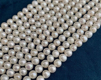 5-6mm Freshwater Pearls, Natural Pearls, Round Pearls, 38cm strand, Jewelry Making