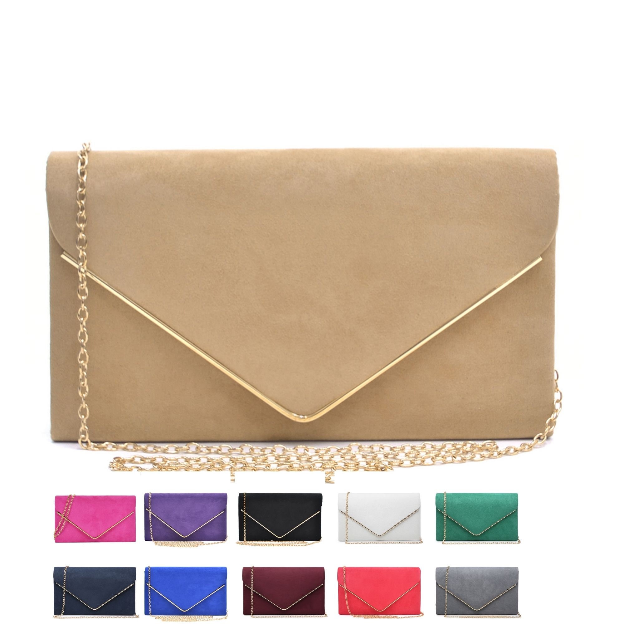 Evening Bag, Clutch Purse for Women Vegan Suede, Wedding Cocktail Pro…