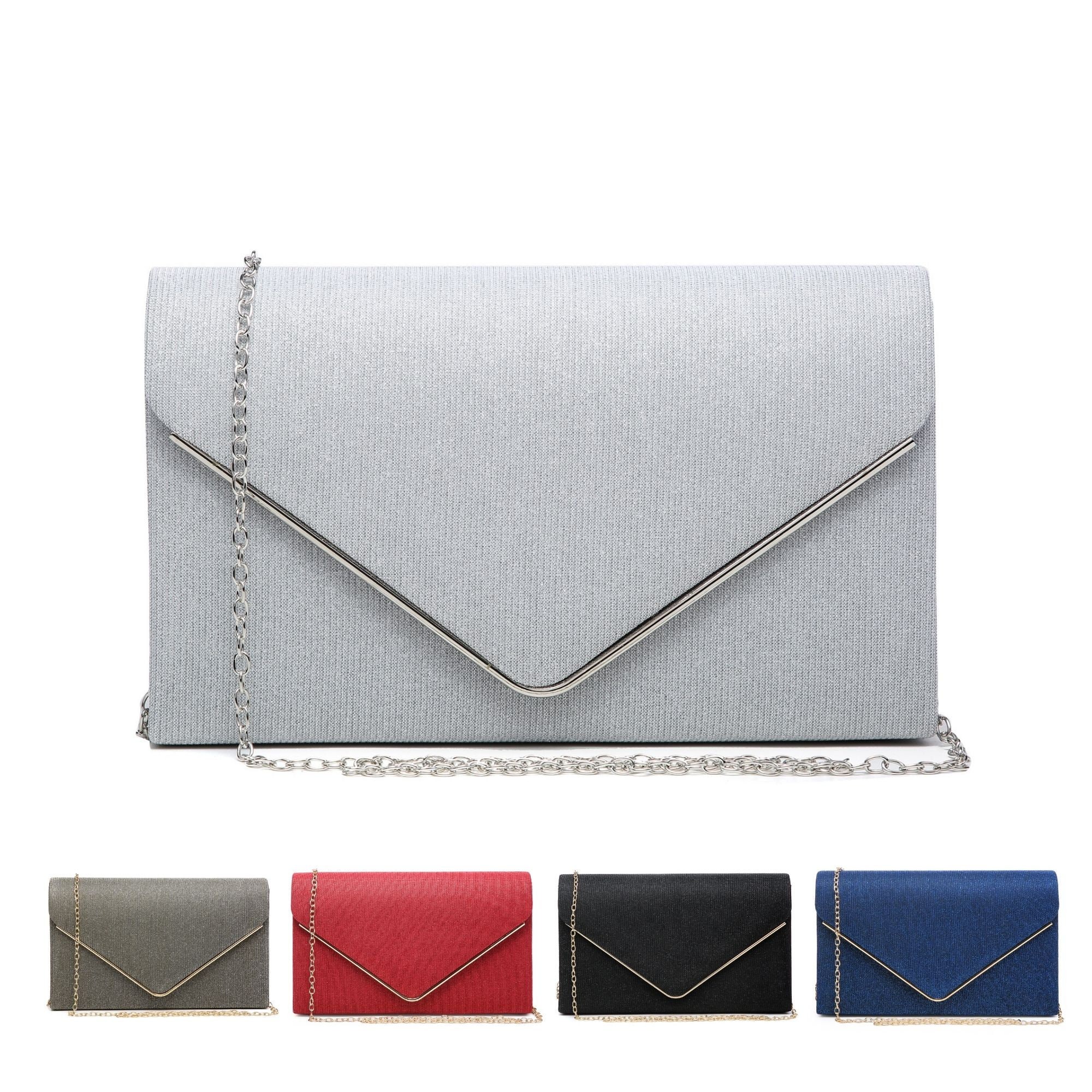 Evening Bag, Clutch Purse Women Glitter, Wedding Cocktail Prom Bridal…