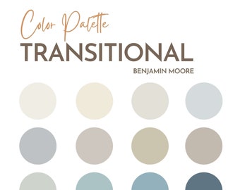 Contemporary Color Palette Benjamin Moore Interior Paint | Etsy