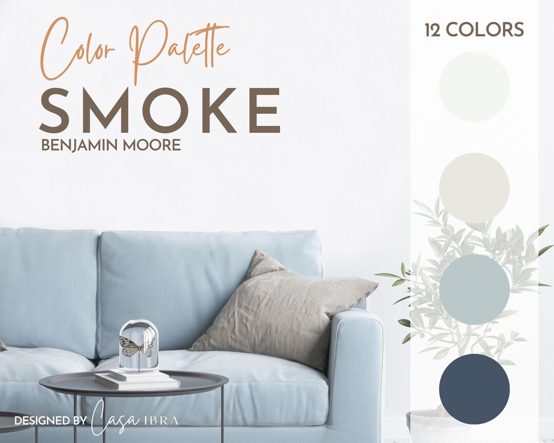 Smoke Paint Color Palette Benjamin Moore Interior Paint Etsy