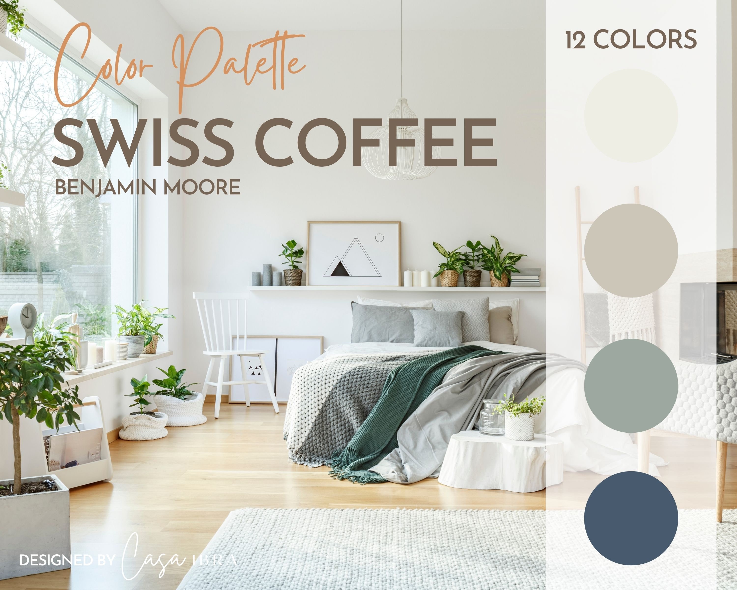 Swiss Coffee Paint Color Palette Benjamin Moore Interior Etsy