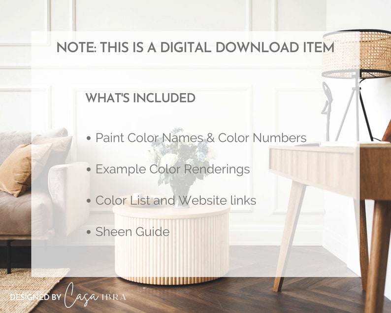 Scandinavian Paint Color Palette Benjamin Moore Interior Etsy