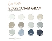 Edgecomb Gray Paint Color Palette, Benjamin Moore, Interior Paint Palette, Professional Paint Scheme, Color Selection,Interior Design