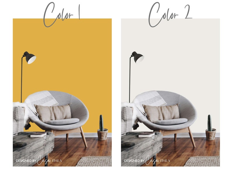 Mid Century Modern Color Palette Benjamin Moore Interior Etsy