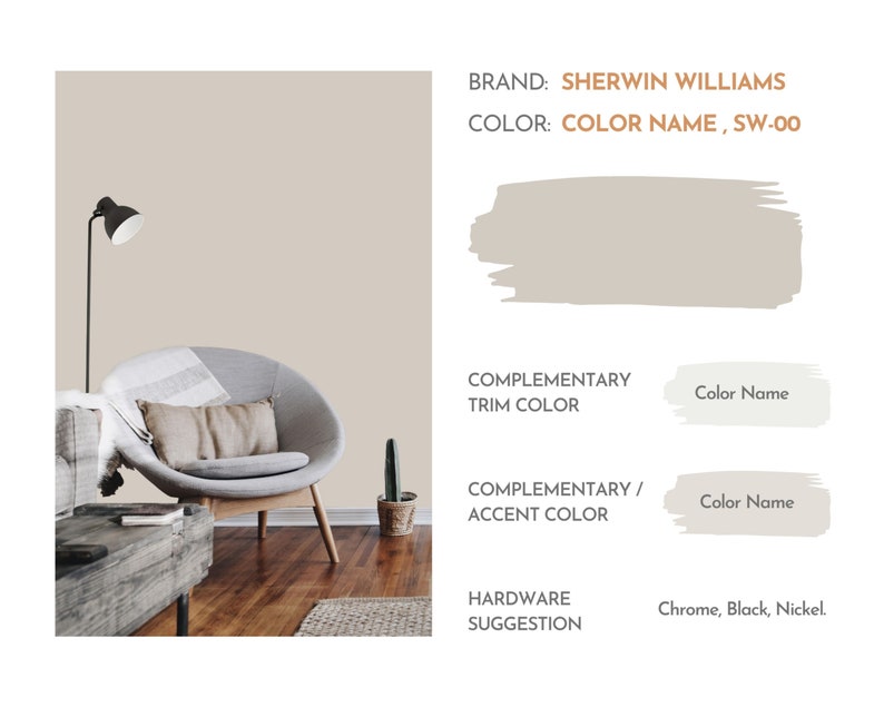 Agreeable Gray Paint Color Palette, Sherwin Williams, Interior Paint