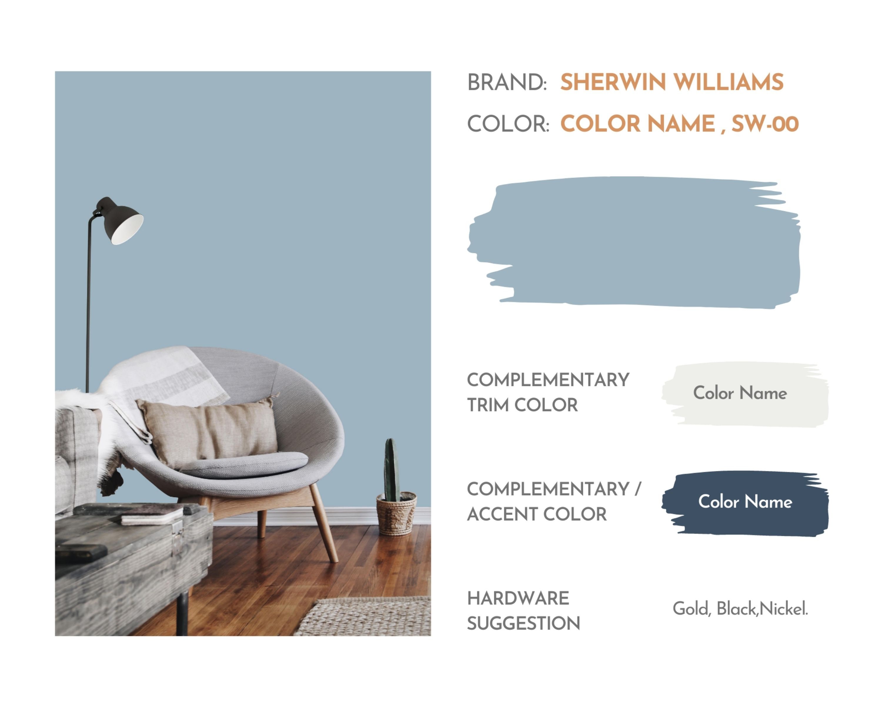 Sea Salt Paint Color Palette Sherwin Williams Interior Paint Etsy Canada