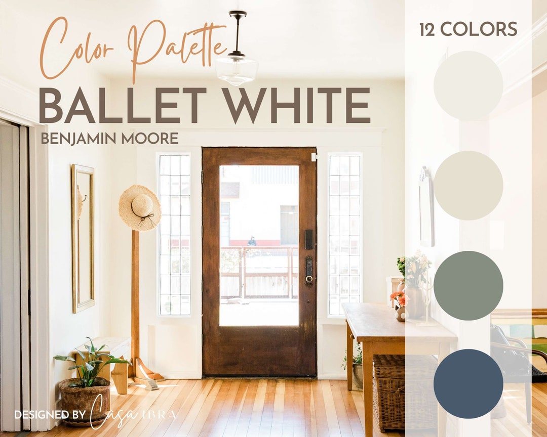 Ballet White Paint Color Palette, Benjamin Moore, Interior Paint