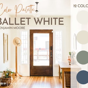 Ballet White Paint Color Palette, Benjamin Moore, Interior Paint Palette, Professional Paint Scheme, Color Selection,Interior Design