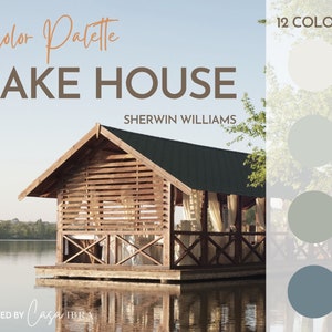 Lake Home Color Palette, Sherwin Williams, Interior Paint Palette, Professional Paint Scheme, Color Selection,Interior Design