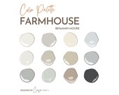Modern Farmhouse Paint Color Palette, Benjamin Moore, Interior Paint Palette, Professional Paint Scheme, Color Selection,Interior Design