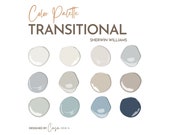 Transitional Paint Color Palette, Sherwin Williams, Interior Paint Palette, Professional Paint Scheme, Color Selection,Interior Design