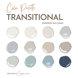 Transitional Paint Color Palette, Sherwin Williams, Interior Paint Palette, Professional Paint Scheme, Color Selection,Interior Design