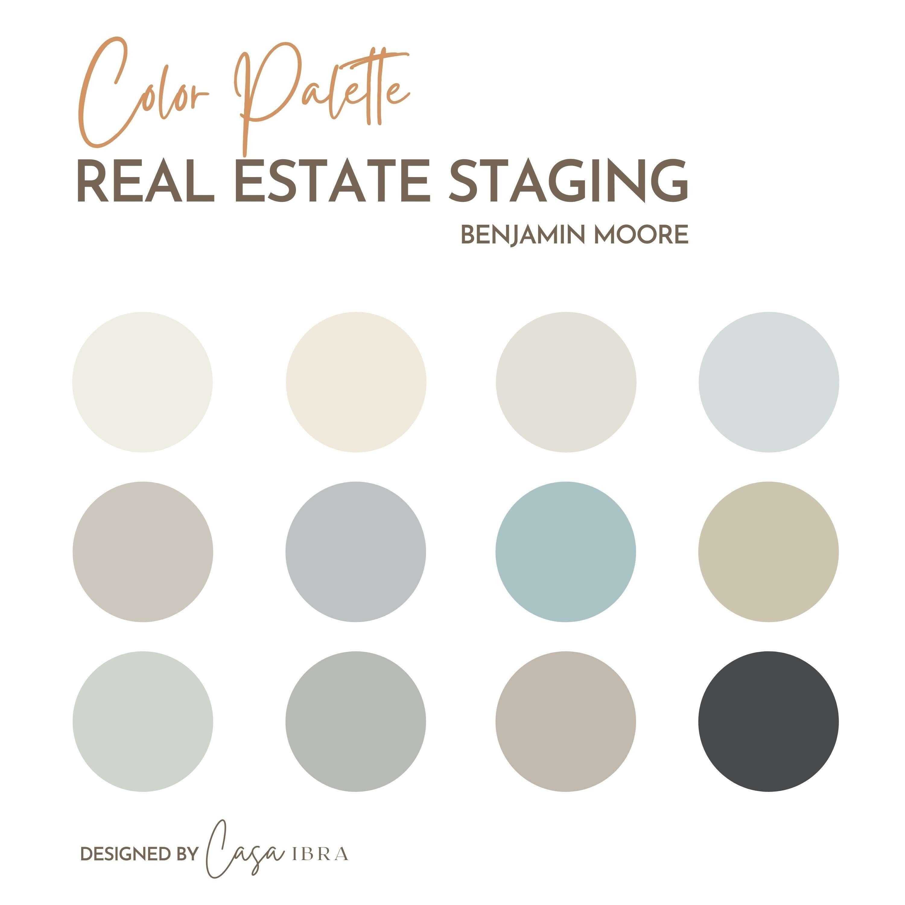 Real Estate Staging Color Palette Benjamin Moore Interior Etsy