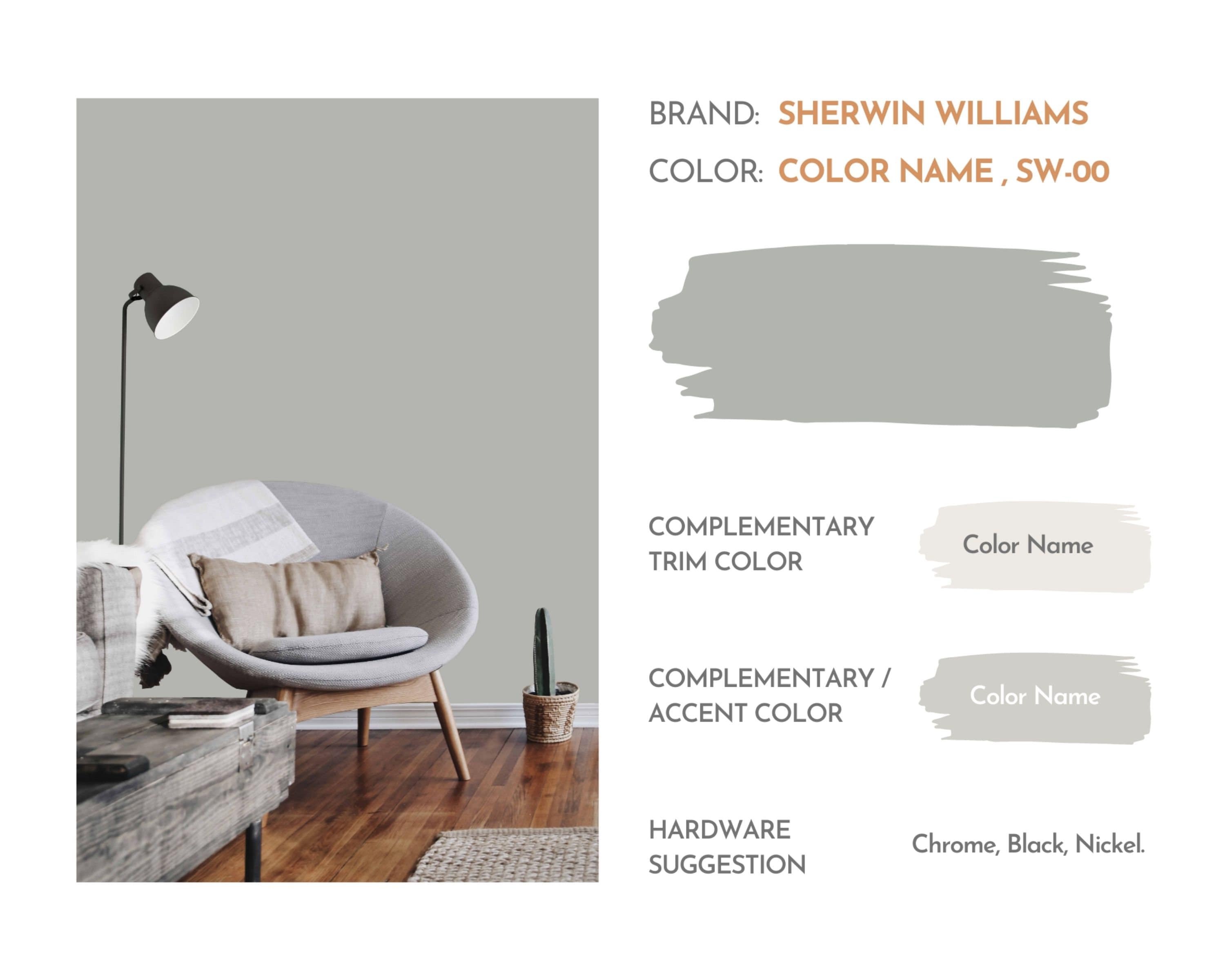 Farmhouse Paint Color Palette, Sherwin Williams, Interior Paint Palette ...