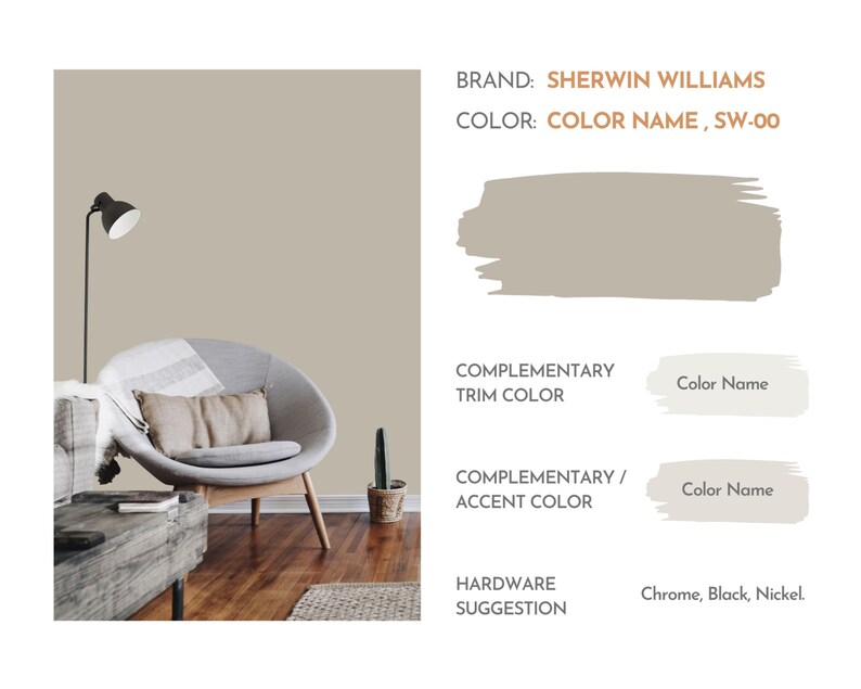 Agreeable Gray Paint Color Palette, Sherwin Williams, Interior Paint