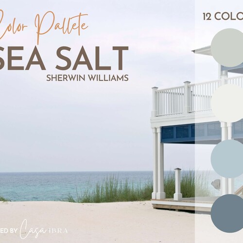 Sea Salt Paint Color Scheme Premade Paint Palette Sherwin Etsy
