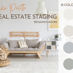 Real Estate Staging Color Palette, Benjamin Moore, Interior Paint Palette, Professional Paint Scheme, Color Selection,Interior Design