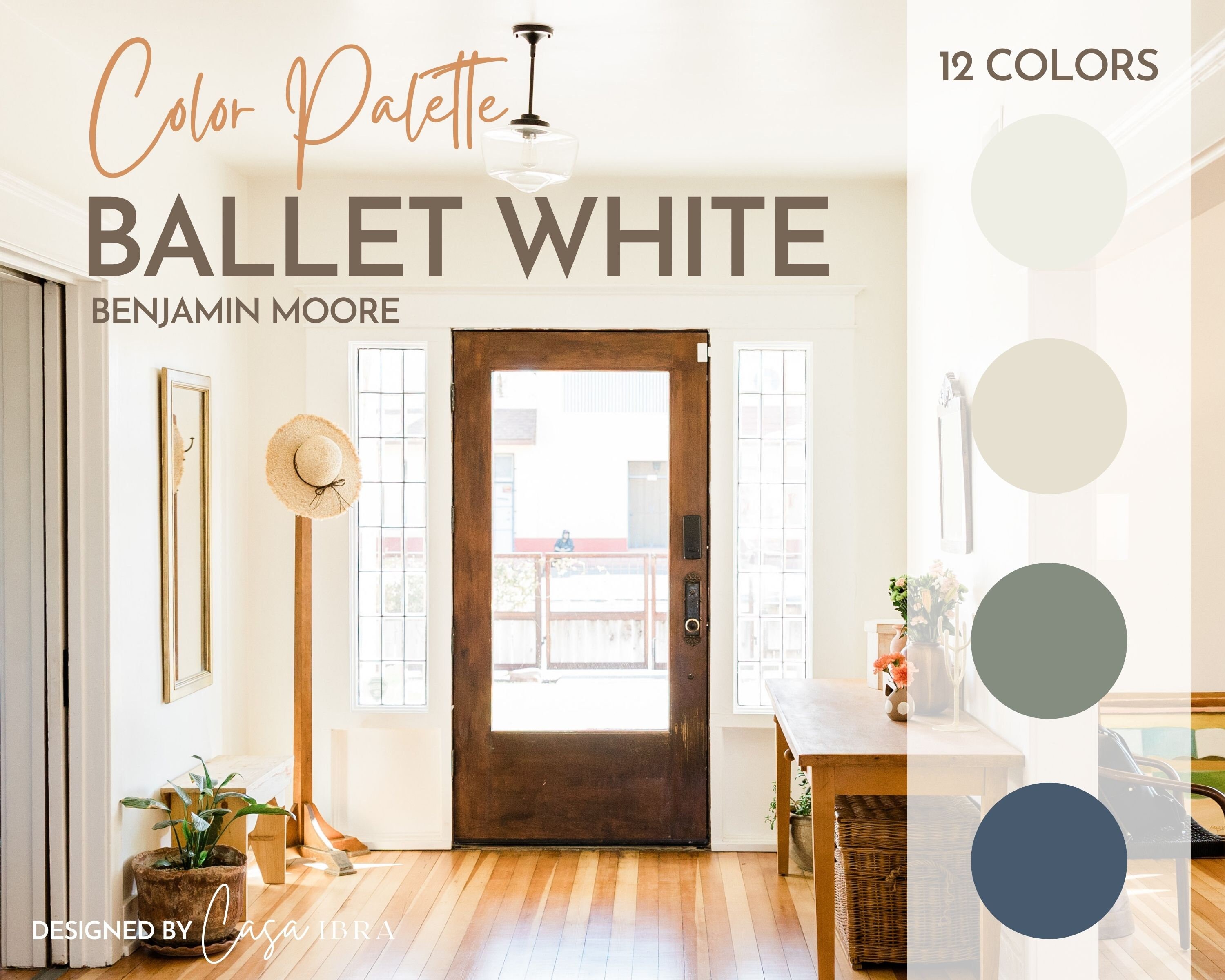 Ballet White Paint Color Palette Benjamin Moore Interior Etsy