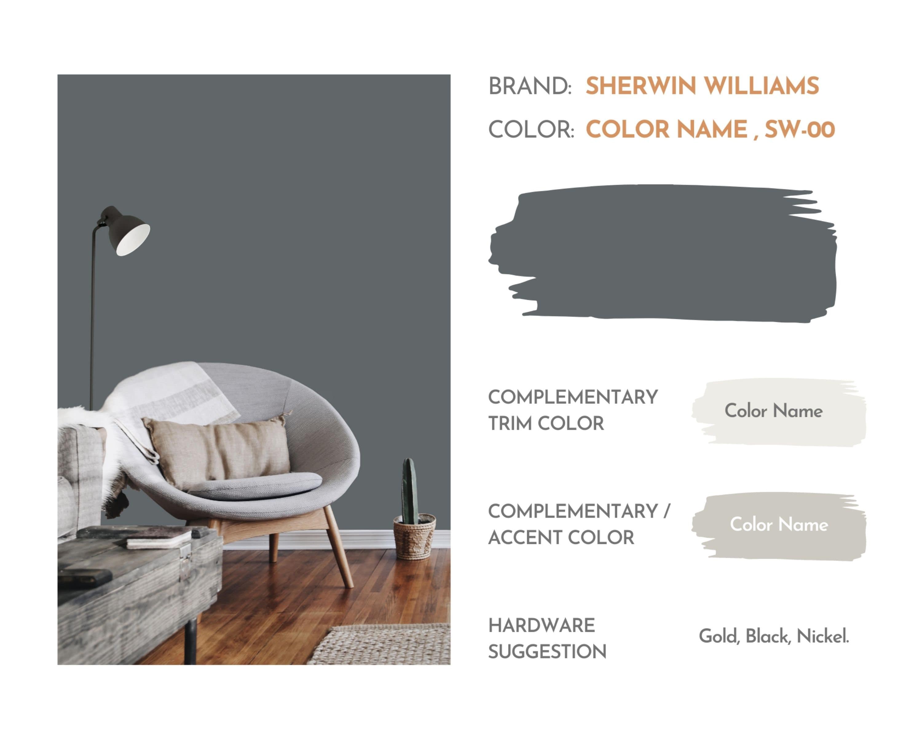 Repose Gray Paint Color Palette, Sherwin Williams, Interior Paint