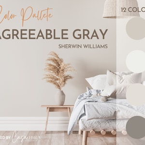 Agreeable Gray Paint Color Palette, Sherwin Williams, Interior Paint Palette, Professional Paint Scheme, Color Selection,Interior Design
