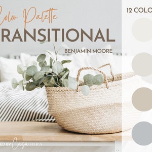 Transitional Paint Color Palette, Benjamin Moore, Interior Paint Palette, Professional Paint Scheme, Color Selection,Interior Design