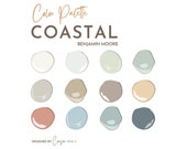 Coastal Paint Color Palette, Benjamin Moore, Interior Paint Palette, Professional Paint Scheme, Color Selection,Interior Design