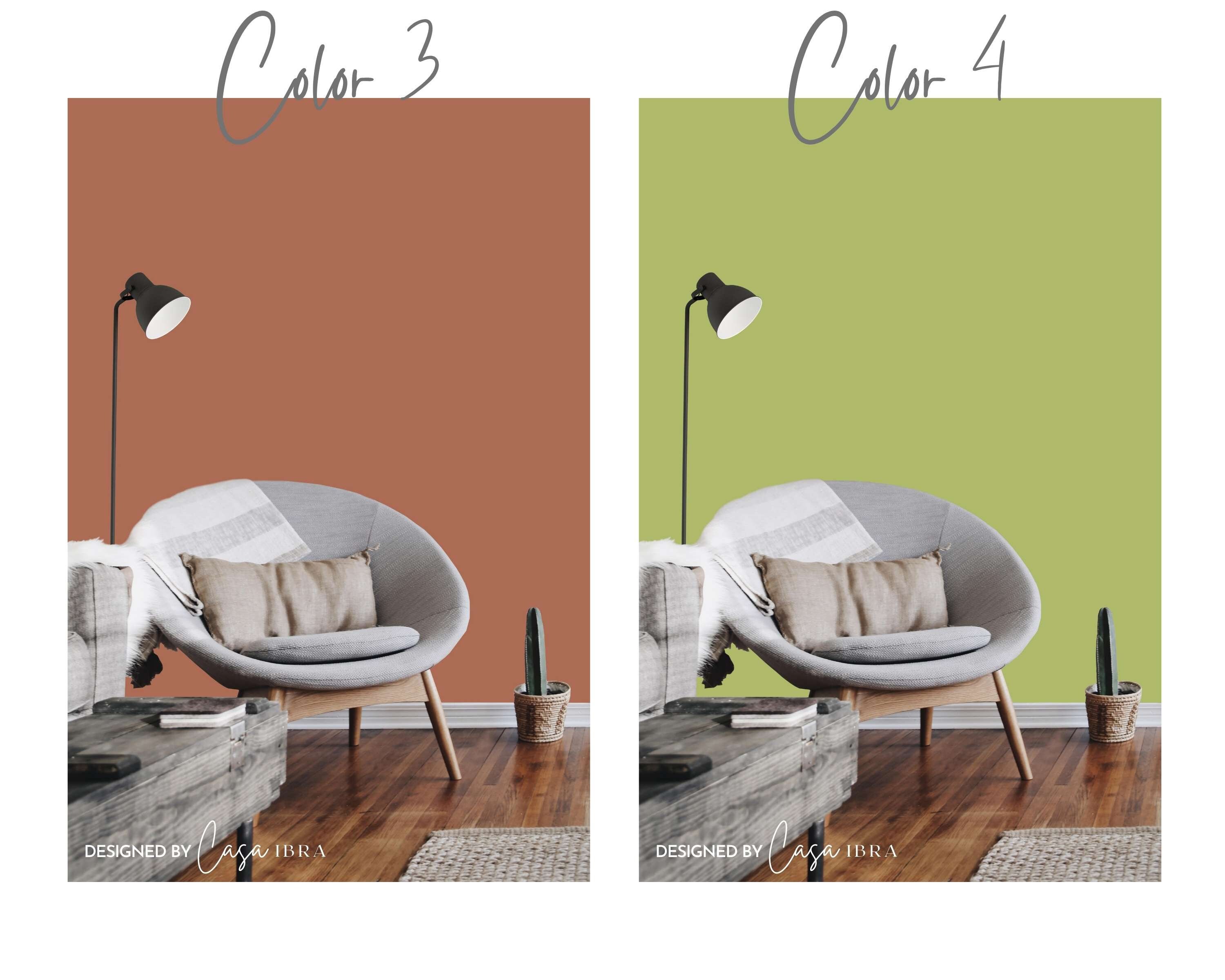 Mid Century Modern Color Palette Benjamin Moore Interior - Etsy