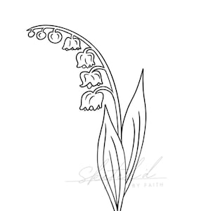 Flor de nascimento de maio Lírio do vale SVG