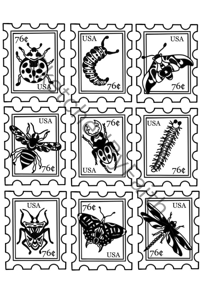 Insect Stamp Files - Etsy