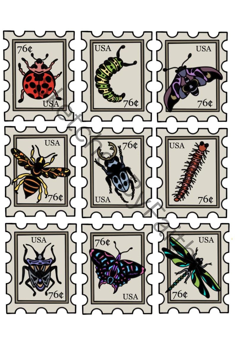 Insect Stamp Files - Etsy