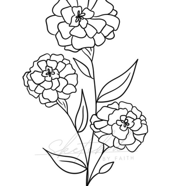 October Birth Flower Marigold