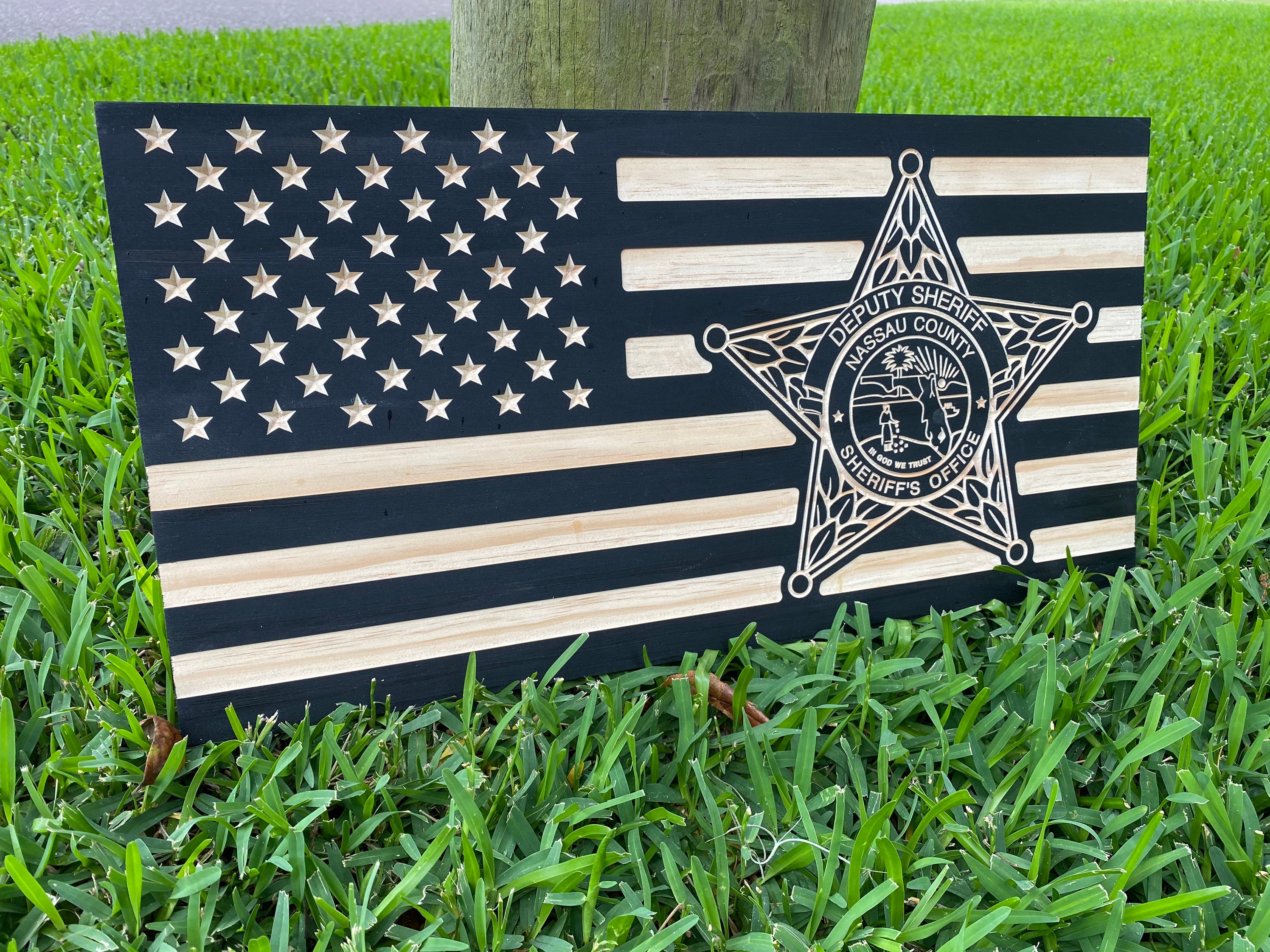 Nassau County Sheriff Office Flag Custom Made 12x22 Etsy UK