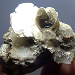 200.0 CT Exquisite Natural Afghan White Mica Cluster with White Topaz and Red Garnet - Rare Collectors&#39; Specimen
