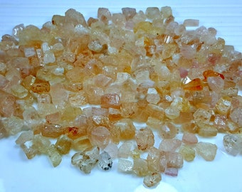 Radiant Pink Imperial Topaz Rough Gem Grade Crystals Lot: 156 Grams of Lustrous Topaz Gemstones from Katlang, Pakistan