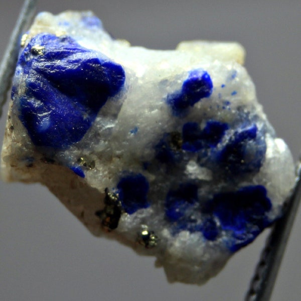 8.0 CT Rare Lazurite with Pyrite And Quartz Crystalline Specimen - Rare Blue Lazurite Specimen for Collectors!