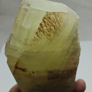 560 Grams Extremely Rare & Natural Full Terminated Lemon Color Calcite, Raw Calcite Slab, Decoration Piece.