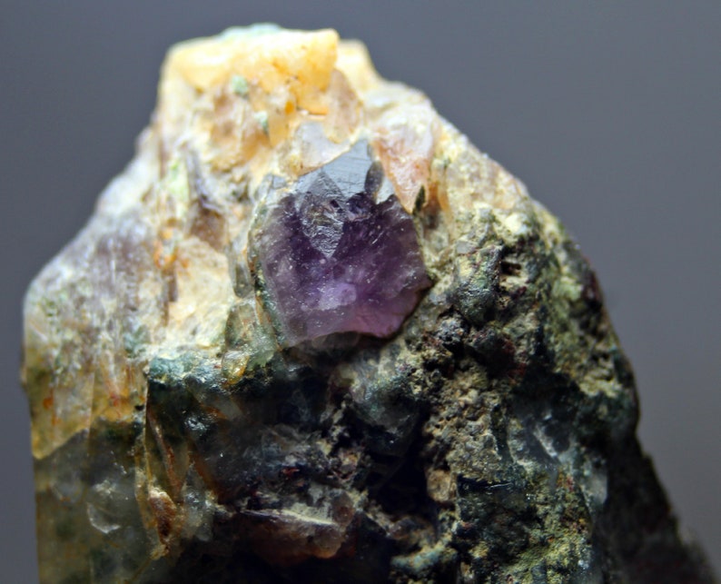 Unidentified Mix Crystals Bunch Specimen For Collectors Unique 120.0 Ct Amethyst Quartz Mix from Afghanistan Best Decor For Room image 8