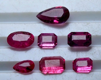 5.0 CT Natural Pink Tourmaline Loose Gemstone Lot - Brilliant Pink Tourmaline Mix Cut Gemstone Set from Afghanistan