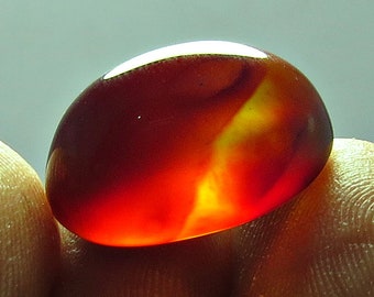 13.0 CT Gorgeous Red Color Natural Agate Cabochon/ From Turkey -  Rare Unique Mosaic Moss Agate Cabochon for Wedding Engagement Promise Ring