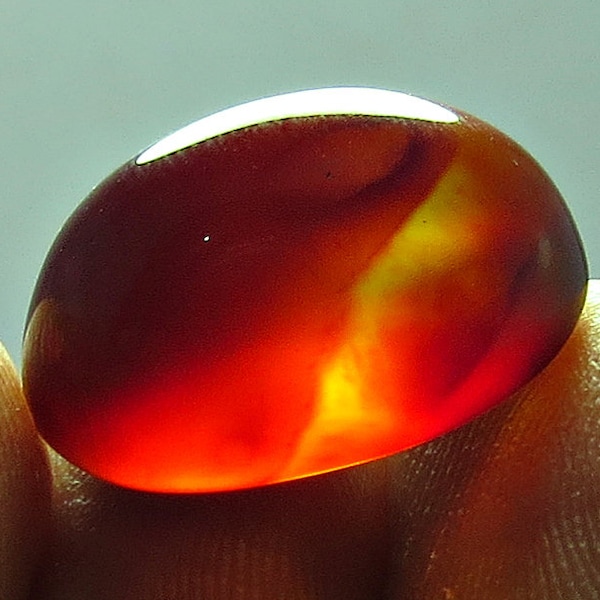13.0 CT Gorgeous Red Color Natural Agate Cabochon/ From Turkey -  Rare Unique Mosaic Moss Agate Cabochon for Wedding Engagement Promise Ring