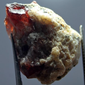 Unique Red Zircon Crystal Specimen for Collectors - 50.0 CT AAA Quality Red Zircon Crystal Matrix from Badakhshan