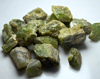 75 Grams Gem Grade Olivine Peridot Rough Crystals Lot,  Afghanistan - Natural Unheated Untreated Peridot Crystals For Jewelry