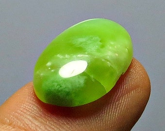 Unique Oval-Shaped Grossular Garnet - Gorgeous Green Color - Ideal for One-of-a-Kind Rings and Pendant Designs